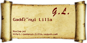 Gadányi Lilla névjegykártya